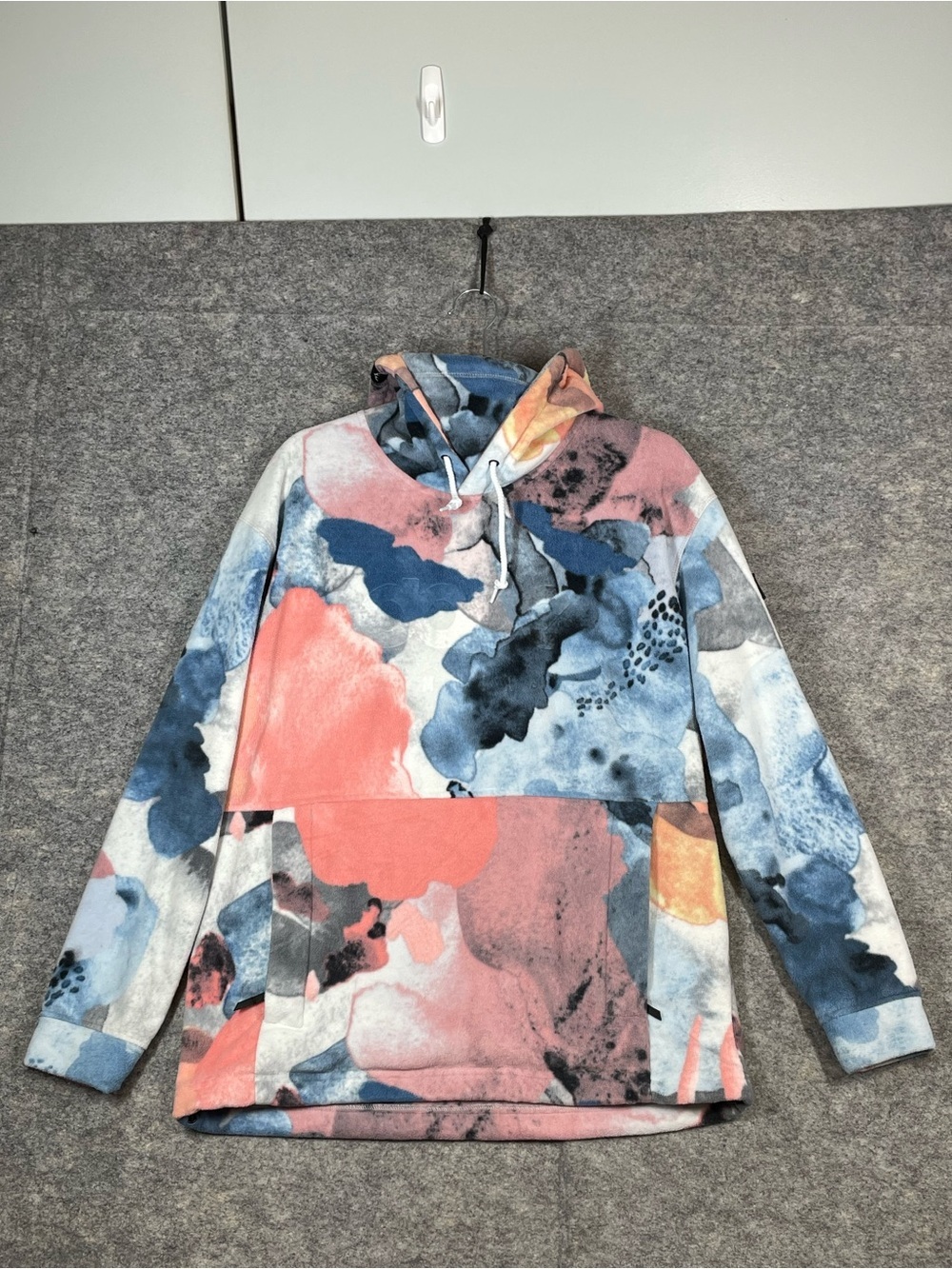 DOPE Printed Fleece Hooded Top Abstract Print Medium Cozy Streetwear Outdoor - Picture 2 of 15